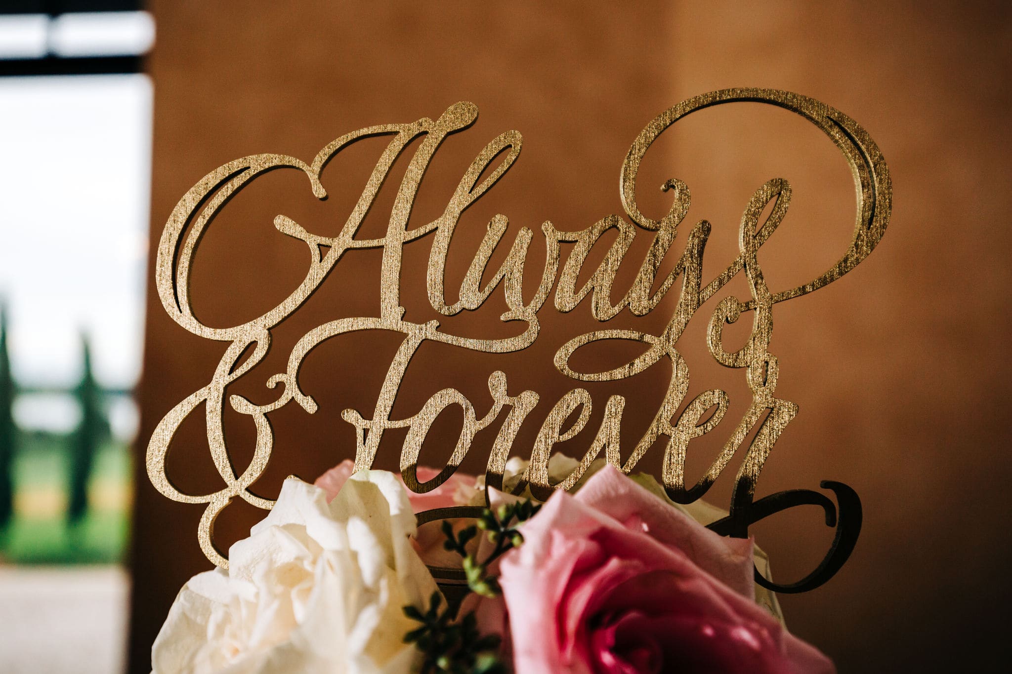 always and forever wedding cake topper