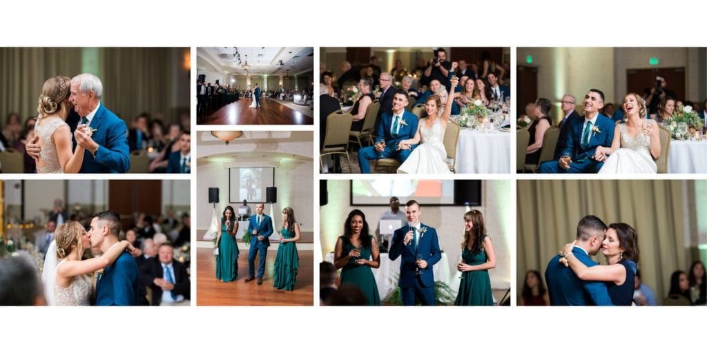 wedding album layout reception photos